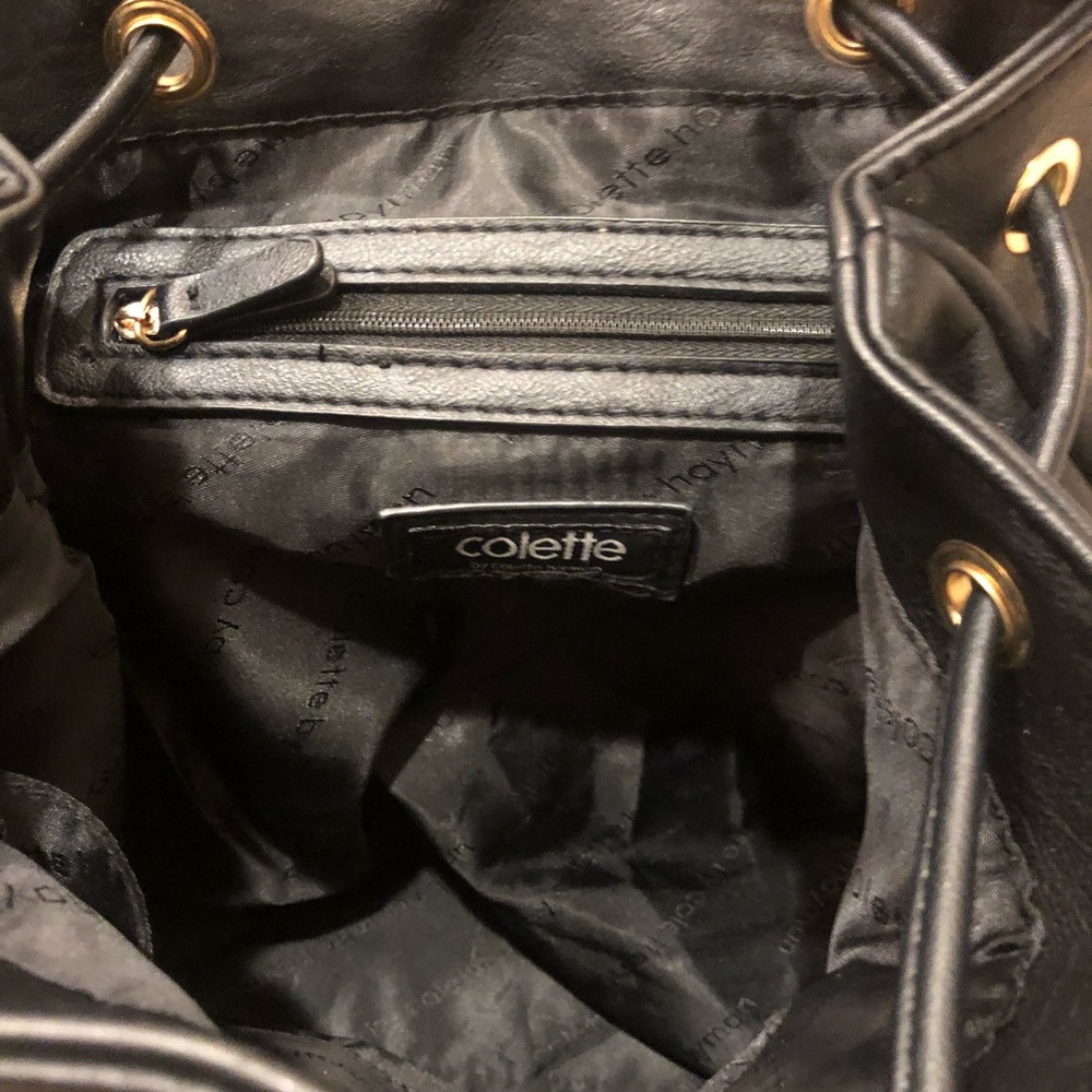 Black with Gold Fashion Backpack - Picture 6 of 7